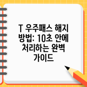 T 우주패스 해지 방법: 10초 안에 처리하는 완벽 가이드